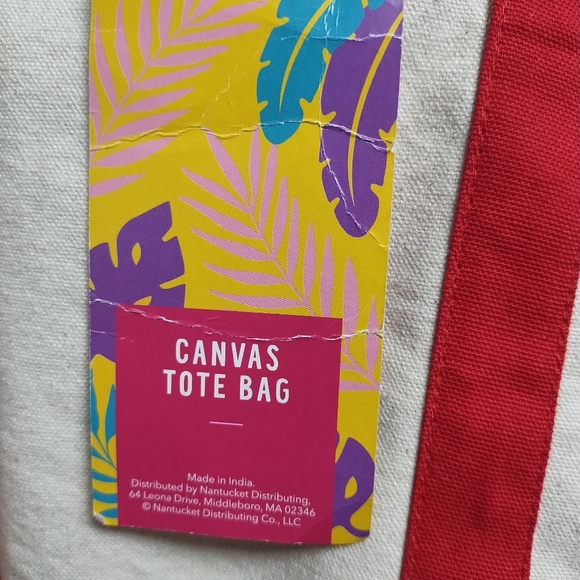 Nantucket Canvas Embroidered L Nautical Handbag Bag Tote - Picture 4 of 7